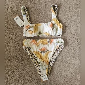 NWT Sweet Sands Reversible Tank Rise Bikini Set- Size Large